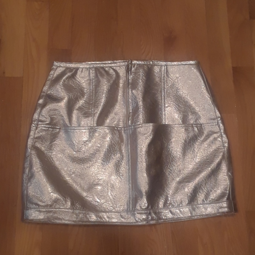 SOLD × For Love & Lemons Metallic Skirt - Picture 2 of 3